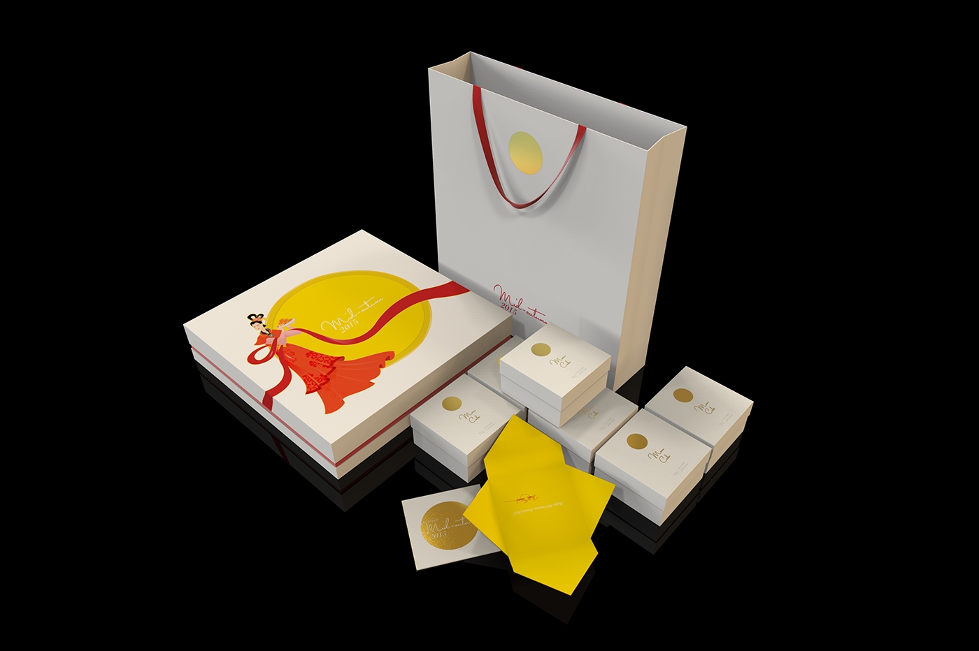 好看的月饼图案设计图片,好看的月饼独立包装