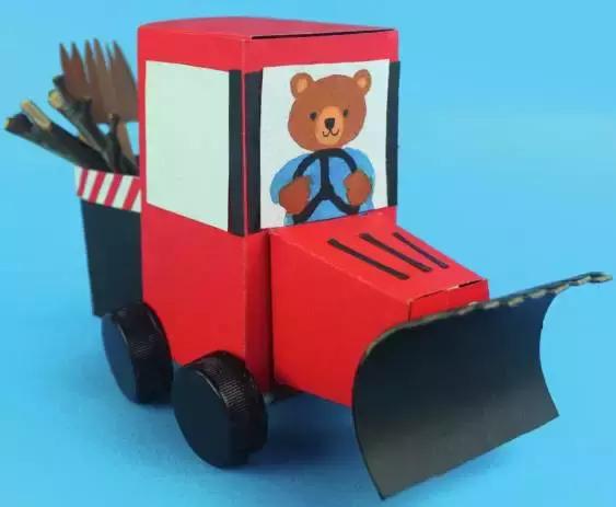 小汽车手工制作简单又好看,手工制作大全创意小汽车一年级