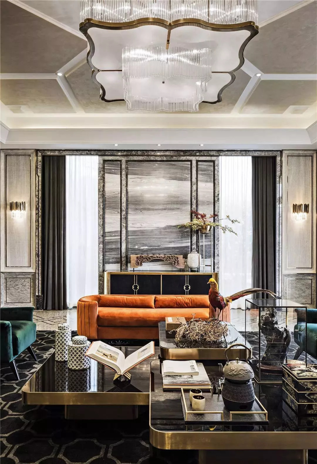 30款新中式背景墙设计案例欣赏,复古背景墙素材大全