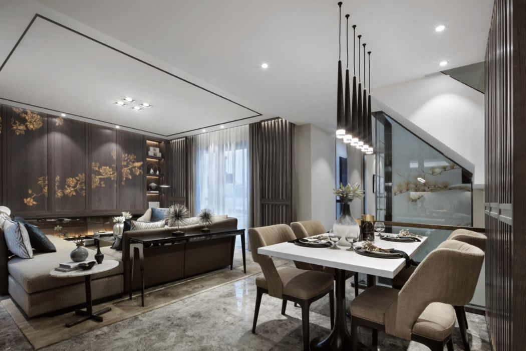 30款新中式背景墙设计案例欣赏,复古背景墙素材大全