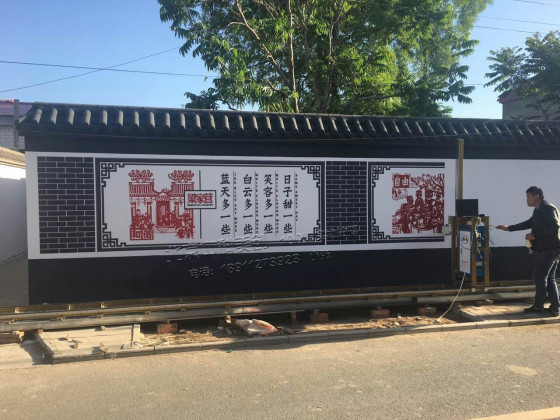 手工墙体彩绘跟彩绘机对比,彩绘机墙体彩绘