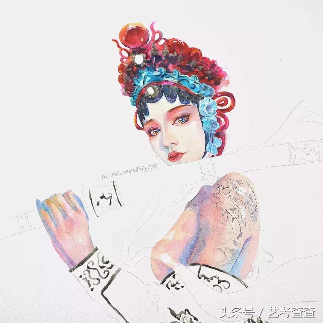 非常简单的水彩人物画法,简单的水彩小插画