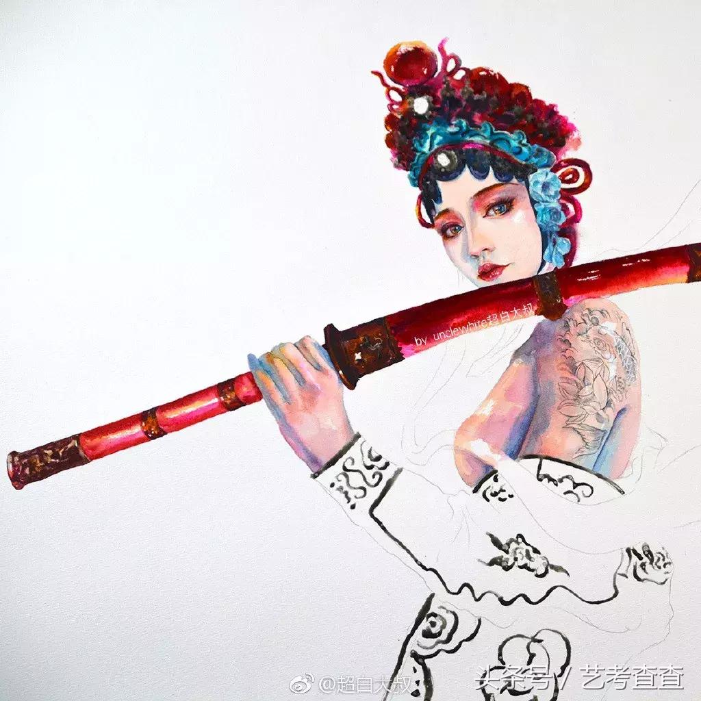 非常简单的水彩人物画法,简单的水彩小插画