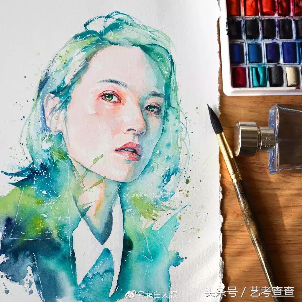 非常简单的水彩人物画法,简单的水彩小插画