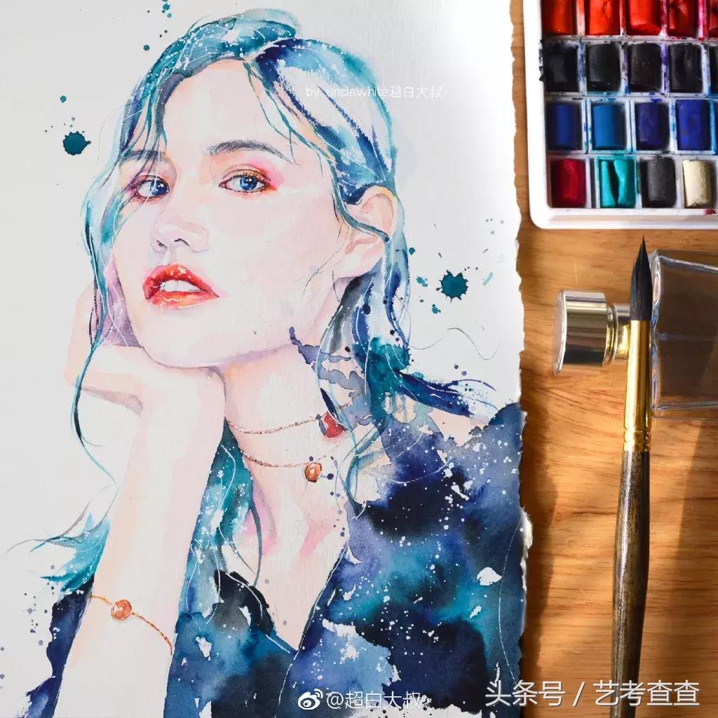 非常简单的水彩人物画法,简单的水彩小插画