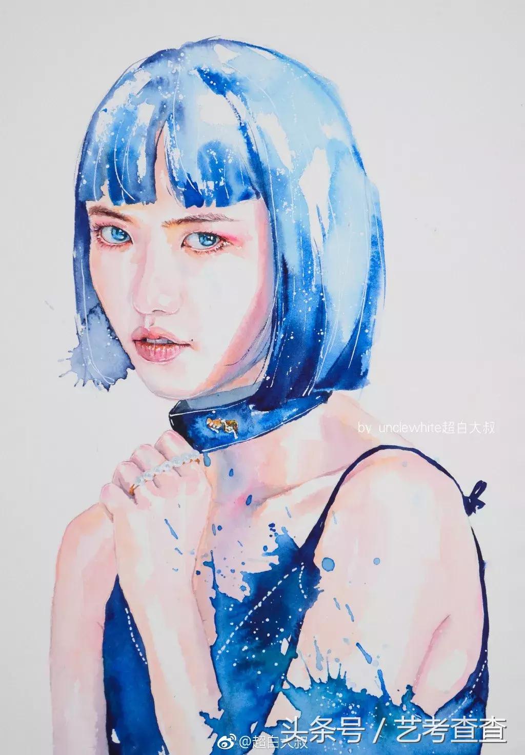 非常简单的水彩人物画法,简单的水彩小插画