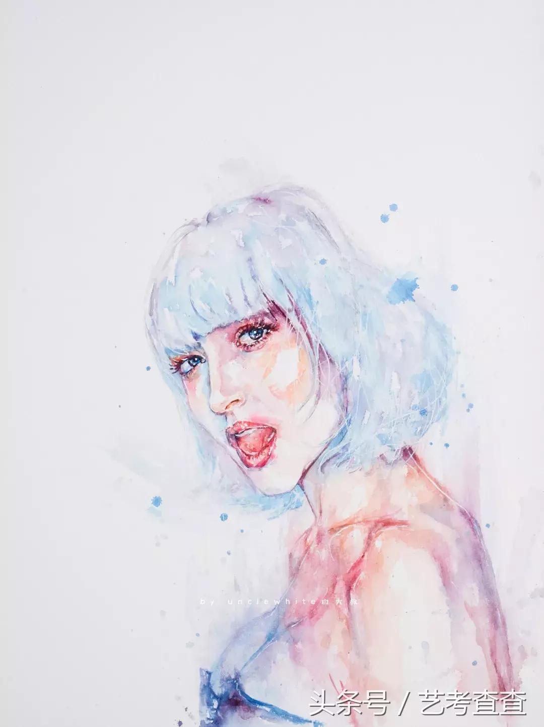 非常简单的水彩人物画法,简单的水彩小插画