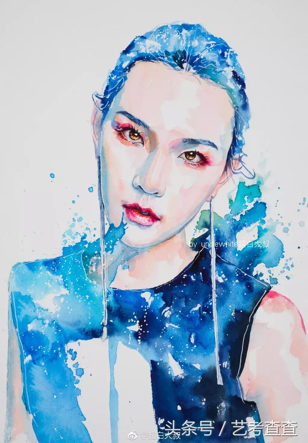 非常简单的水彩人物画法,简单的水彩小插画