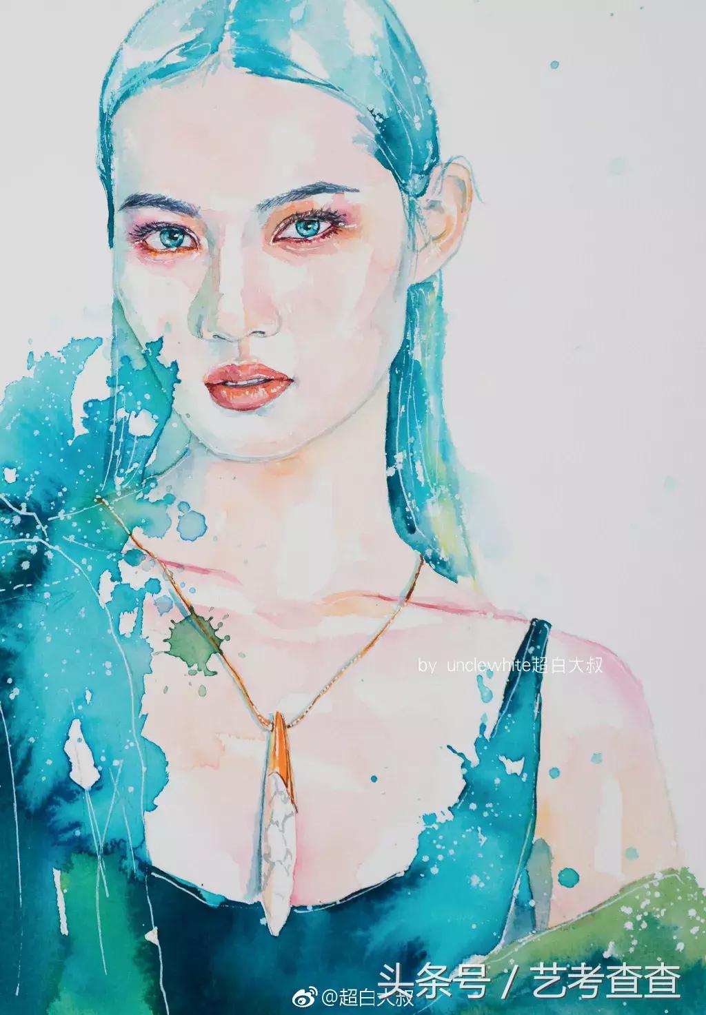 非常简单的水彩人物画法,简单的水彩小插画