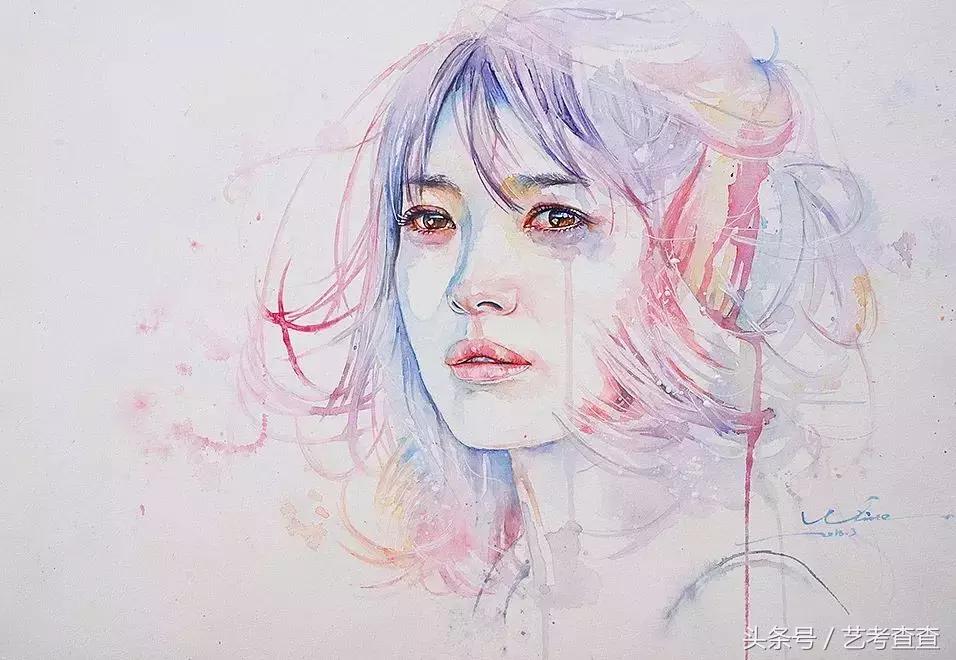 非常简单的水彩人物画法,简单的水彩小插画