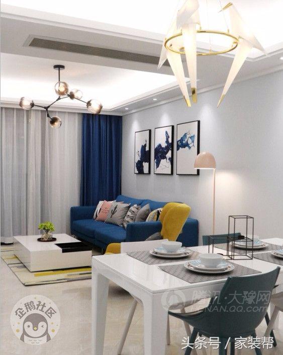 两室一厅80平北欧风装修效果图,120平北欧轻奢ins风装修