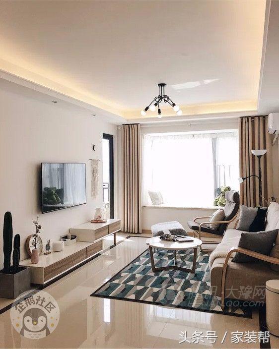 两室一厅80平北欧风装修效果图,120平北欧轻奢ins风装修