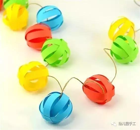 孩子彩色卡纸手工制作大全创意,卡纸球形立体图形手工制作大全