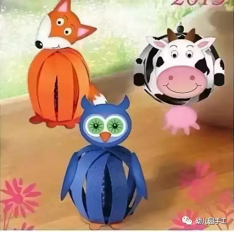 孩子彩色卡纸手工制作大全创意,卡纸球形立体图形手工制作大全