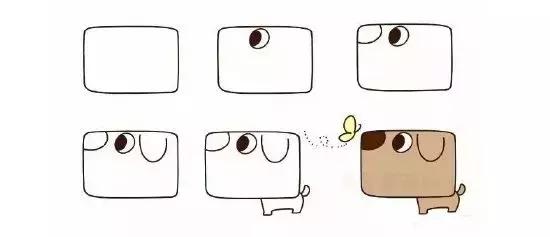 三角形和圆形画出简笔画,三角形圆形长方形正方形拼小动物