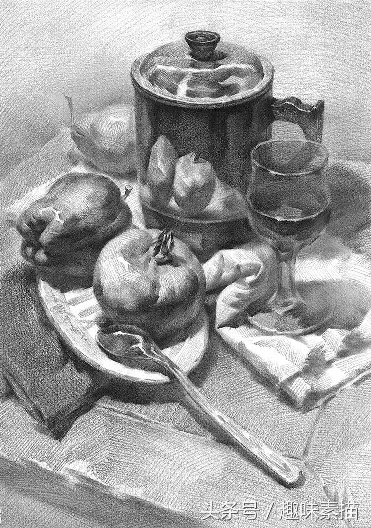 想画好素描头像先学会这三个方法,如何画好静物素描