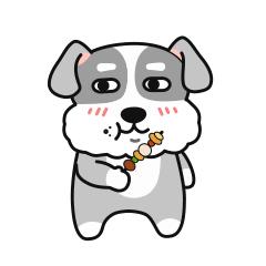 小狗拿着话筒跳舞表情包,小狗龇牙咧嘴的笑表情包