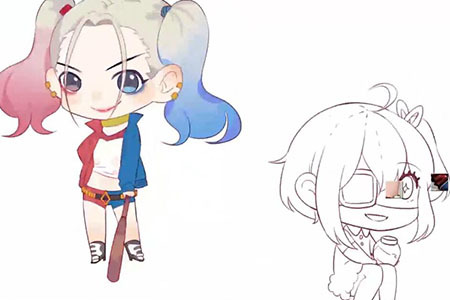 零基础绘画q版人物绘画教程,最近很火的q版名画