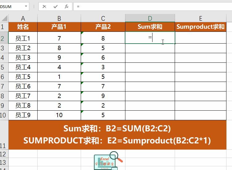 excel常用求和公式及技巧,excel史上最全的求和方法你会几种