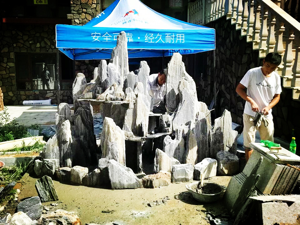 如何打造庭院假山和水景相结合,室内假山庭院假山制作教程