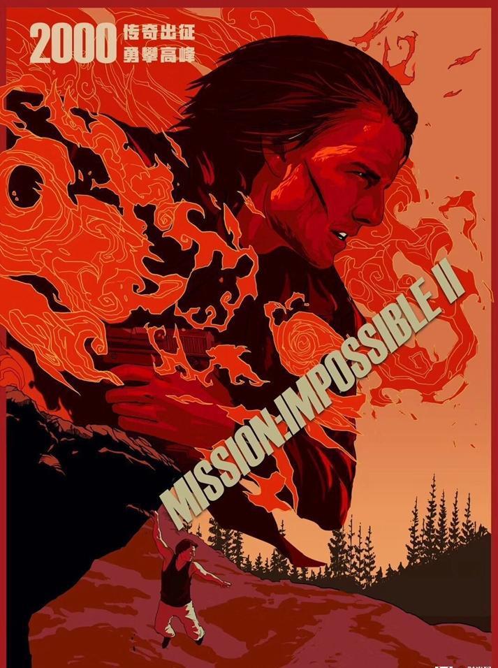 电影碟中谍手绘插图,碟中谍海报手绘