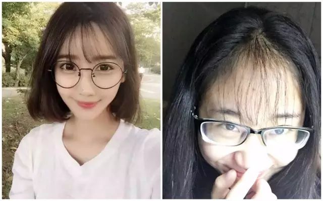 想象的发型和实际的发型对比图,发型真的很重要不同发型差距真大