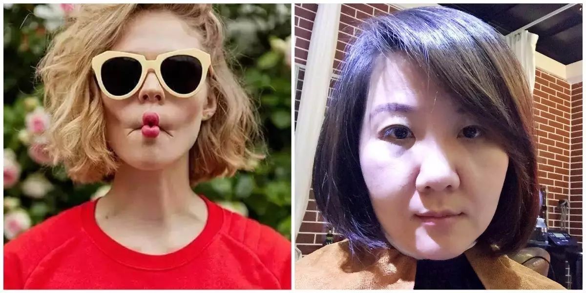 想象的发型和实际的发型对比图,发型真的很重要不同发型差距真大