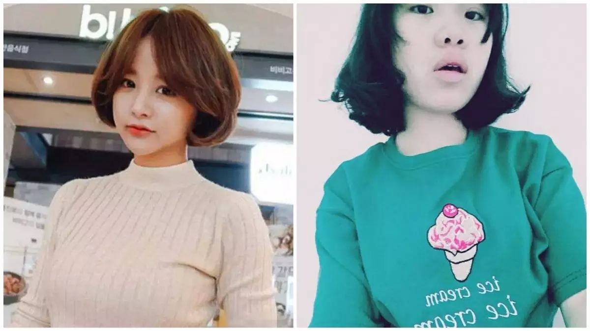 想象的发型和实际的发型对比图,发型真的很重要不同发型差距真大