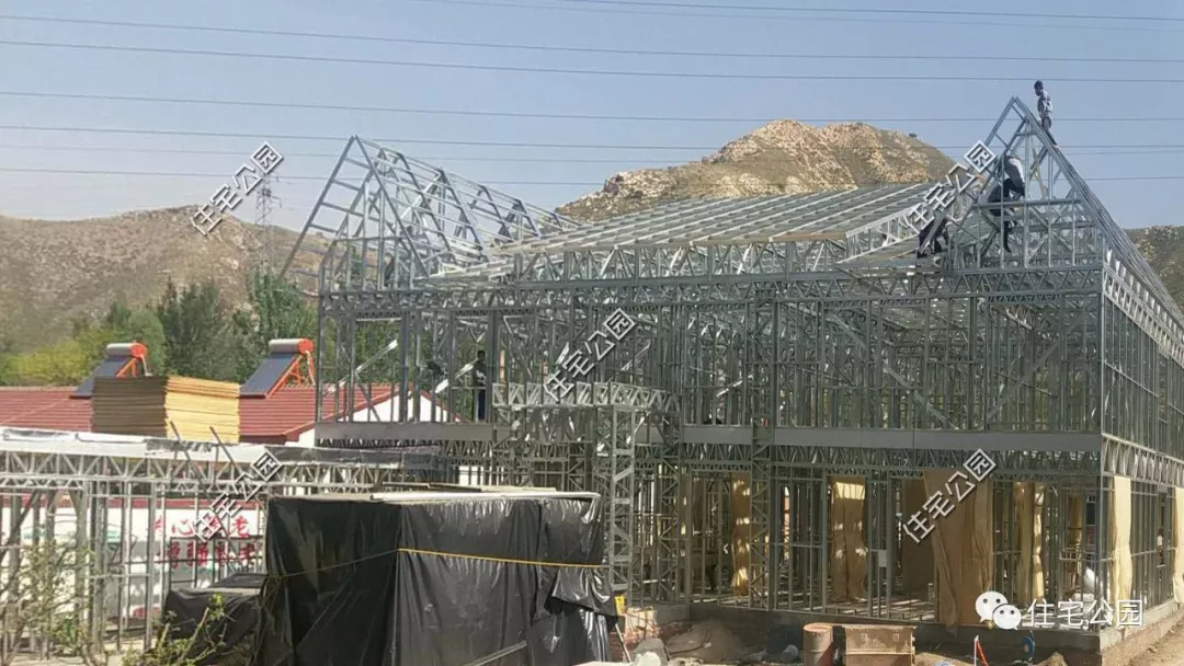 河北保定曲阳轻钢别墅,农村100平方10万元左右的轻钢别墅