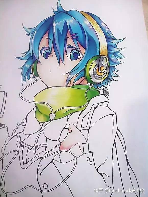 马克笔手绘动漫人物天官赐福,动漫人物马克笔手绘女生霸气