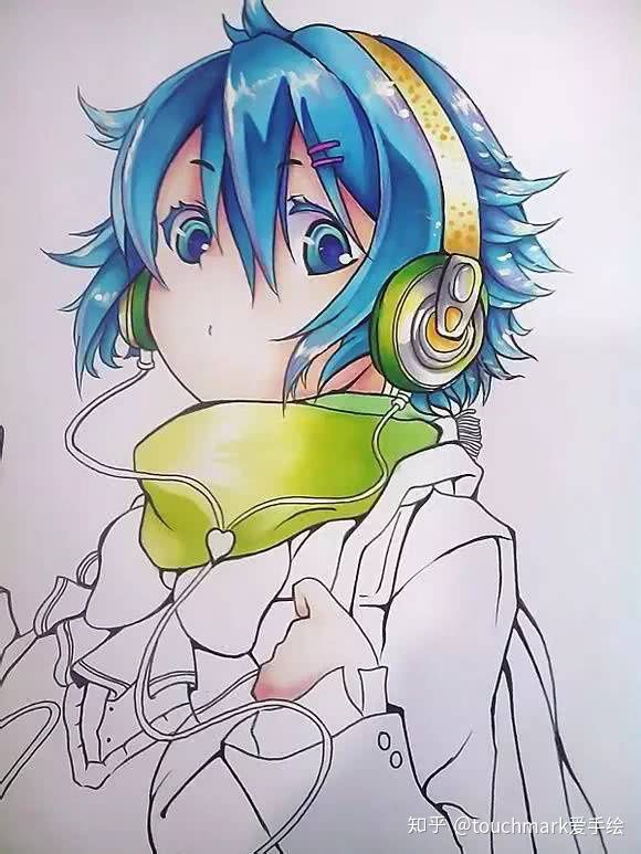 马克笔手绘动漫人物天官赐福,动漫人物马克笔手绘女生霸气