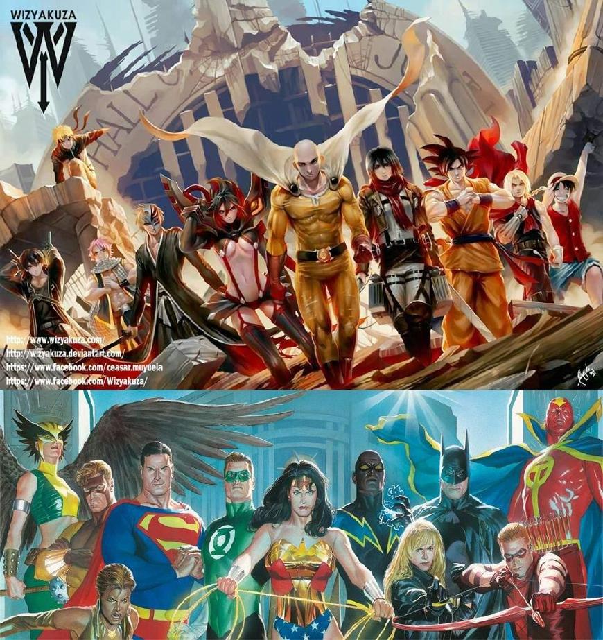 日漫超级英雄大战美国超级英雄,美漫超级英雄pk