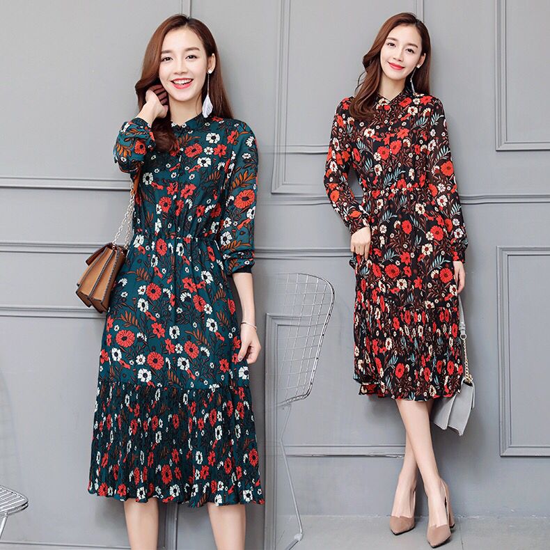 红色碎花连衣裙搭配什么颜色开衫,黑白碎花连衣裙搭配什么鞋子好看