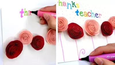 心怀皓月致敬师恩教师节贺卡制作,教师节师恩难忘贺卡