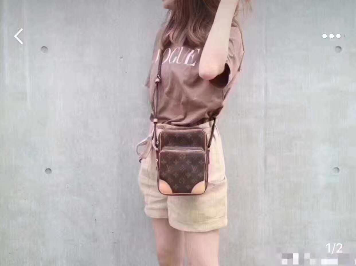 redfacevintage中古店lv,现货中古vintagelv老花小号牛角包