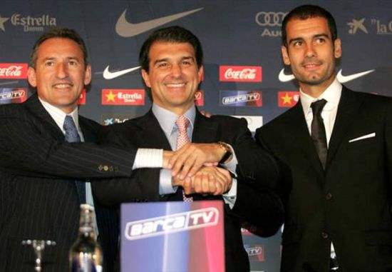 瓜迪奥拉巅峰巴萨传控阵型,瓜迪奥拉的梦三队