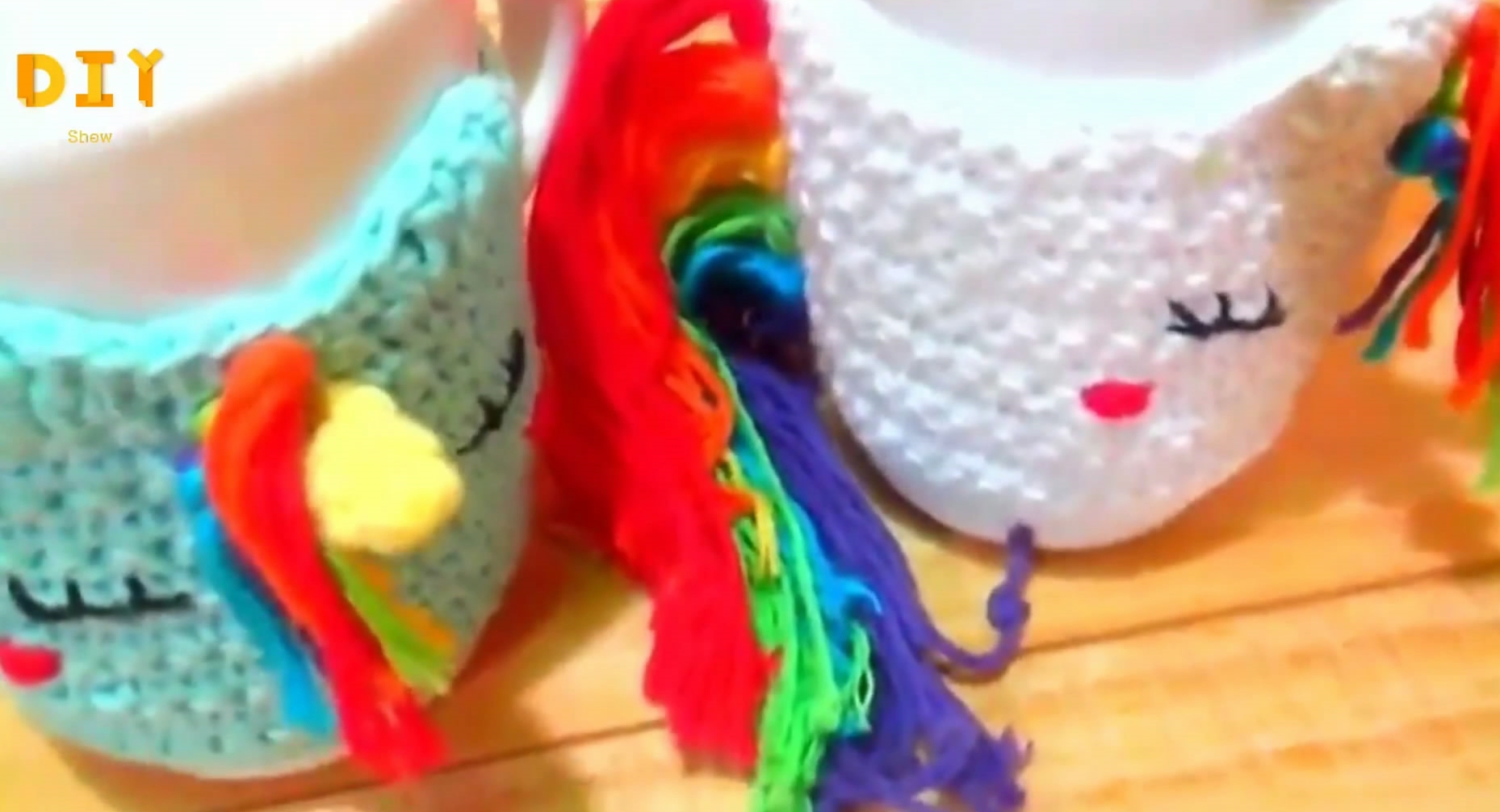 独角兽保温杯套,儿童卡通杯套钩织教程