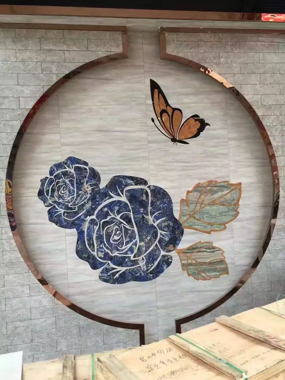 大理石水刀拼花客厅效果图,让人惊艳的水刀拼花图集