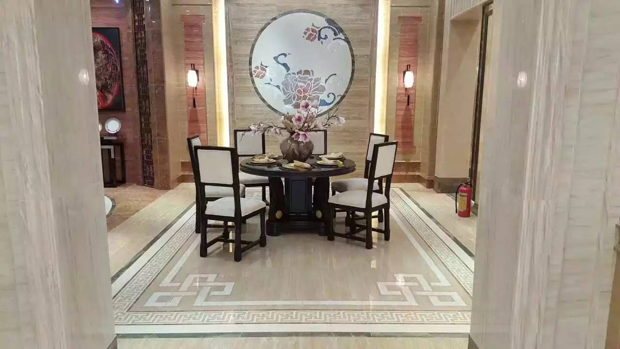 大理石水刀拼花客厅效果图,让人惊艳的水刀拼花图集