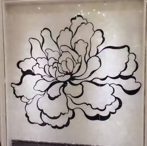 大理石水刀拼花客厅效果图,让人惊艳的水刀拼花图集