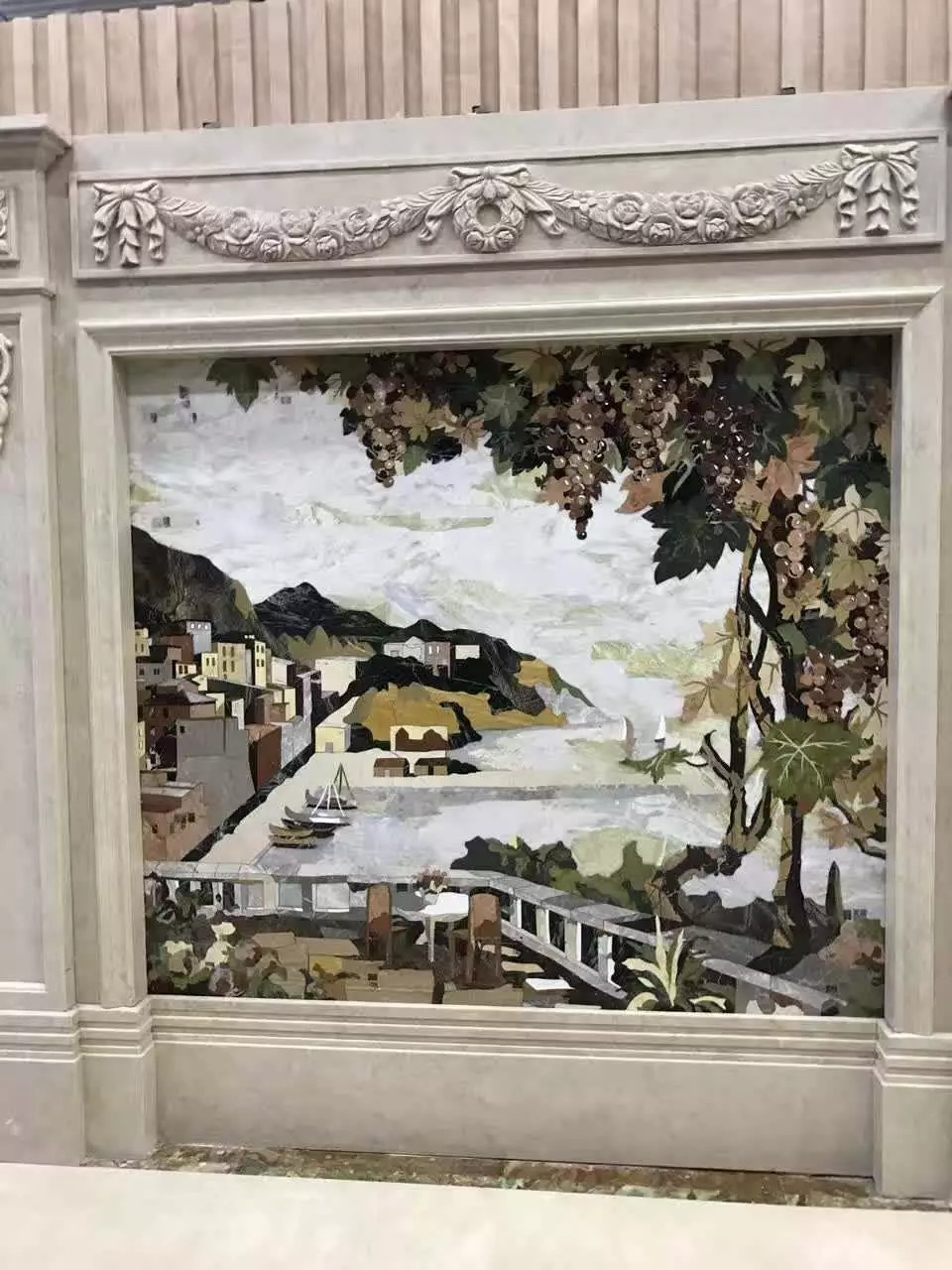 大理石水刀拼花客厅效果图,让人惊艳的水刀拼花图集