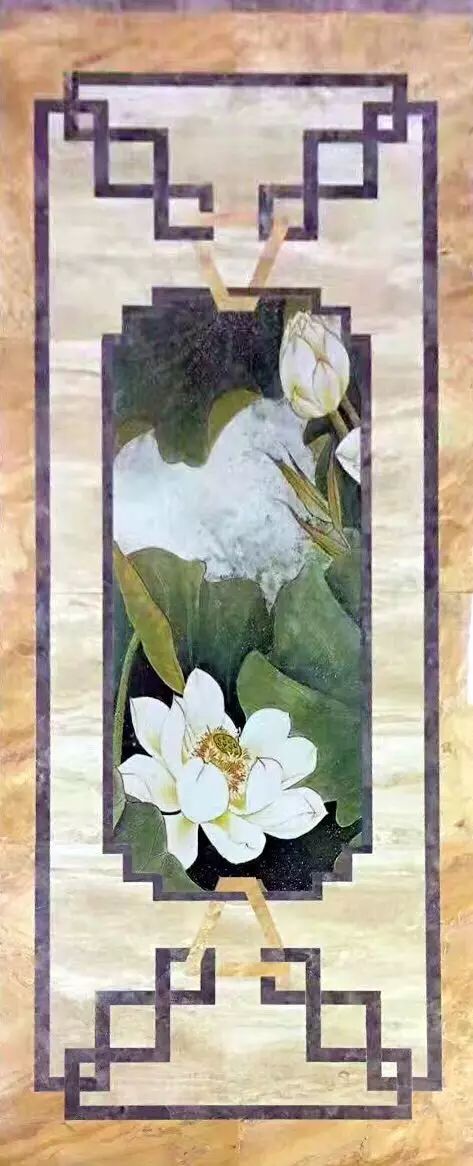 大理石水刀拼花客厅效果图,让人惊艳的水刀拼花图集