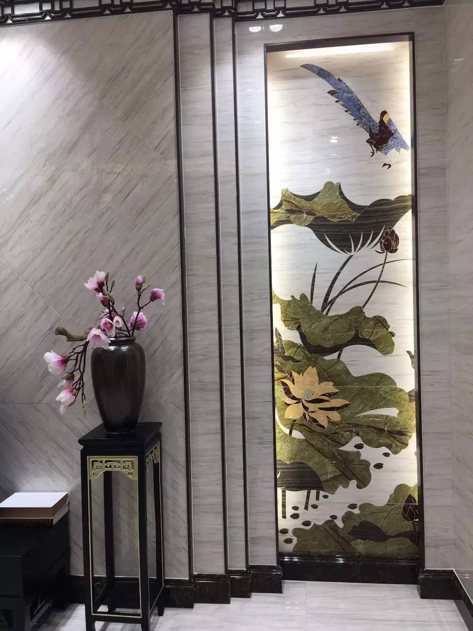 大理石水刀拼花客厅效果图,让人惊艳的水刀拼花图集