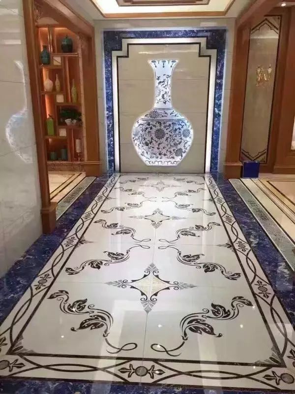 大理石水刀拼花客厅效果图,让人惊艳的水刀拼花图集