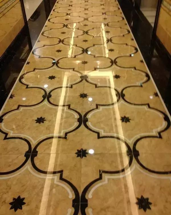 大理石水刀拼花客厅效果图,让人惊艳的水刀拼花图集