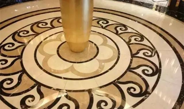 大理石水刀拼花客厅效果图,让人惊艳的水刀拼花图集