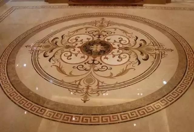 大理石水刀拼花客厅效果图,让人惊艳的水刀拼花图集