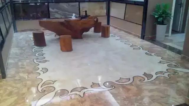 大理石水刀拼花客厅效果图,让人惊艳的水刀拼花图集