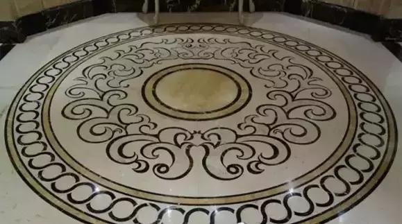 大理石水刀拼花客厅效果图,让人惊艳的水刀拼花图集