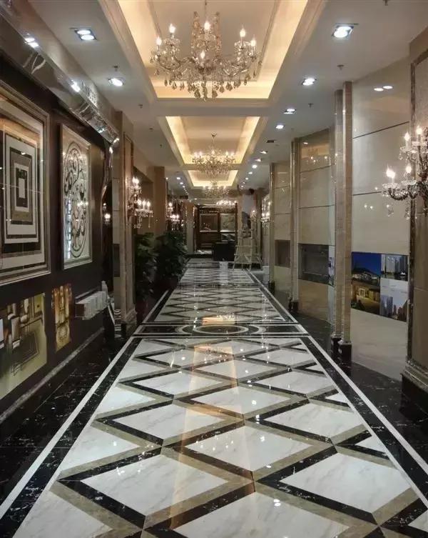 大理石水刀拼花客厅效果图,让人惊艳的水刀拼花图集